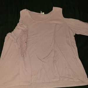 Of the shoulder sweater